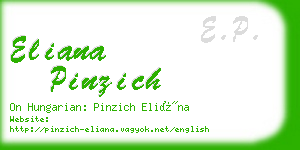eliana pinzich business card